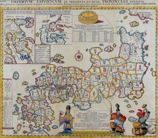 Japan 1727 Antique Map