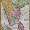 India 1733 Antique Map