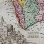 India 1733 Antique Map