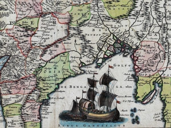 India 1740 Antique Map