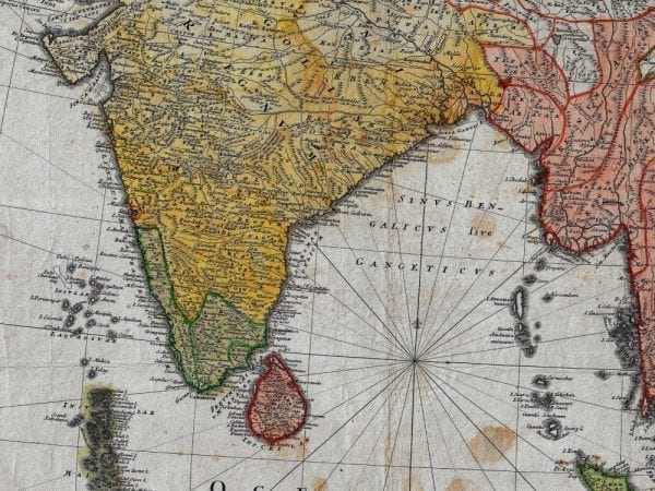 India 1748 Antique Map
