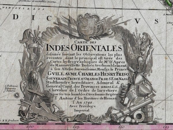 India 1748 Antique Map