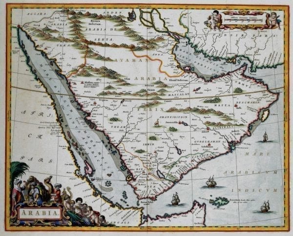 Arabia 1662 Antique Map