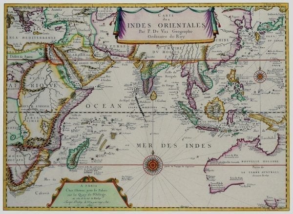 Indian Ocean 1635 Antique Map
