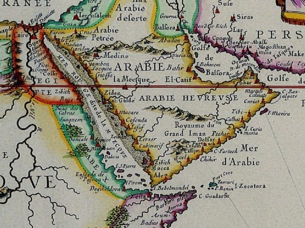 Indian Ocean 1635 Antique Map