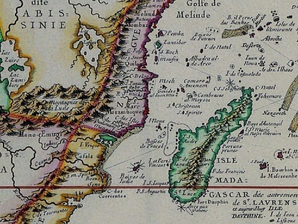 Indian Ocean 1635 Antique Map