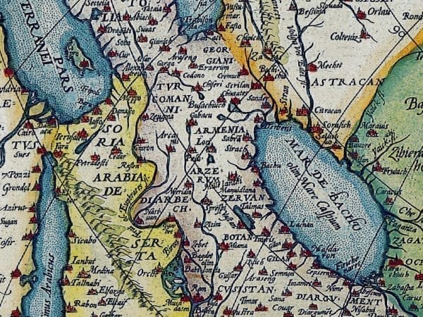 Asia 1571 Antique Map