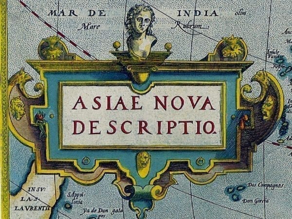 Asia 1571 Antique Map