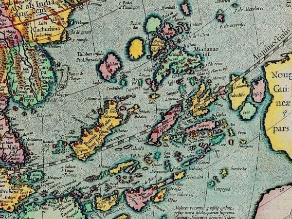 Asia 1595 Antique Map