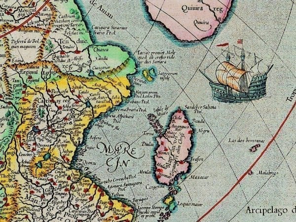 Asia 1595 Antique Map
