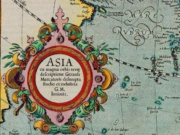 Asia 1595 Antique Map