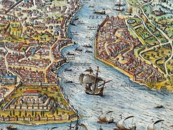 Byzantium 1572 Antique Map