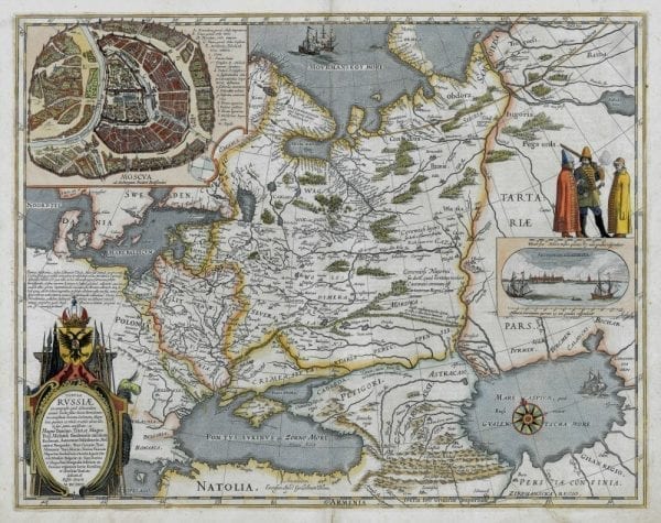 Russia 1635 Antique Map