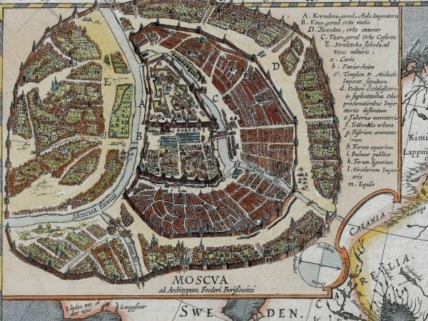 Russia 1635 Antique Map