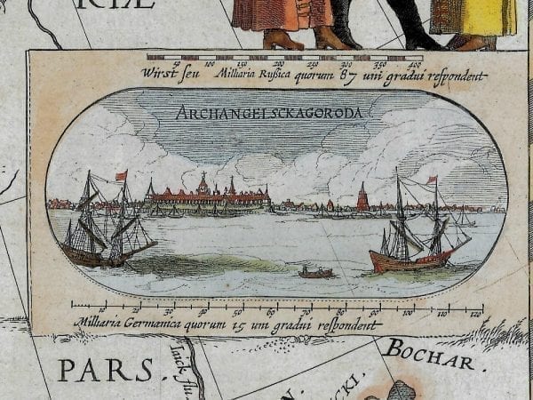 Russia 1635 Antique Map