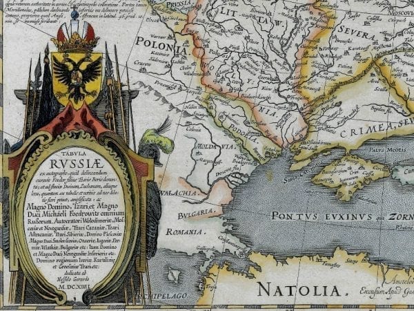 Russia 1635 Antique Map