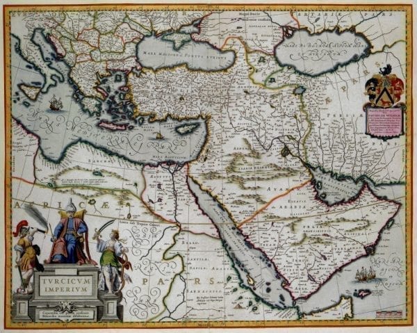 Turkish Empire 1635 Antique Map