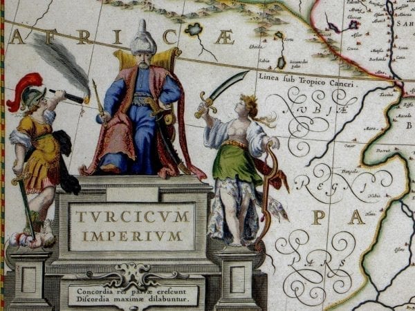 Turkish Empire 1635 Antique Map