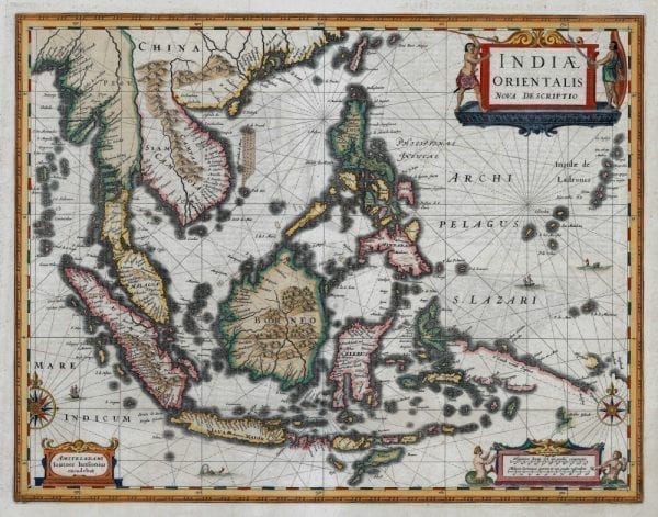 East Indies 1636 Antique Map