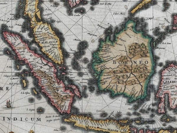 East Indies 1636 Antique Map