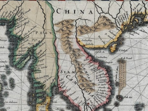 East Indies 1636 Antique Map