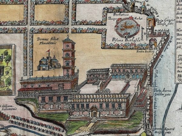 Jerusalem 1650 Antique Map