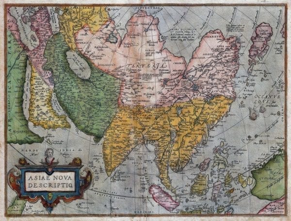 Asia 1570 Antique Map
