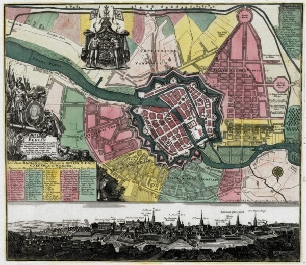 Berlin 1738 Antique Map
