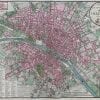 Paris 1828 Antique Map