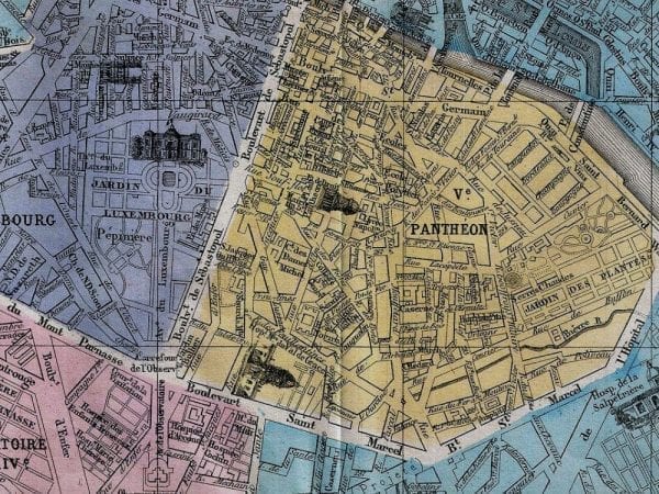 Paris 1864 Antique Map