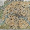 Paris 1890 Antique Map