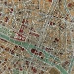 Paris 1892 Antique Map