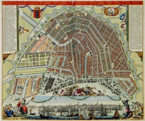 Amsterdam 1688 Antique Map