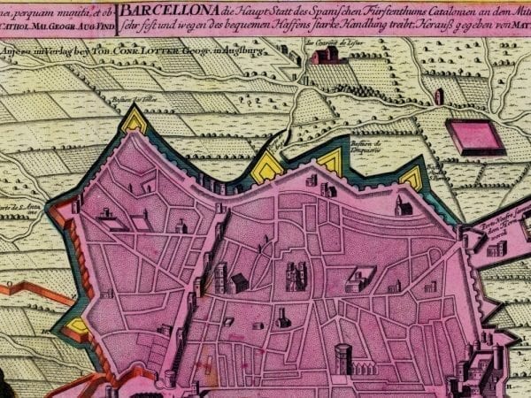 Barcelona Antique Map