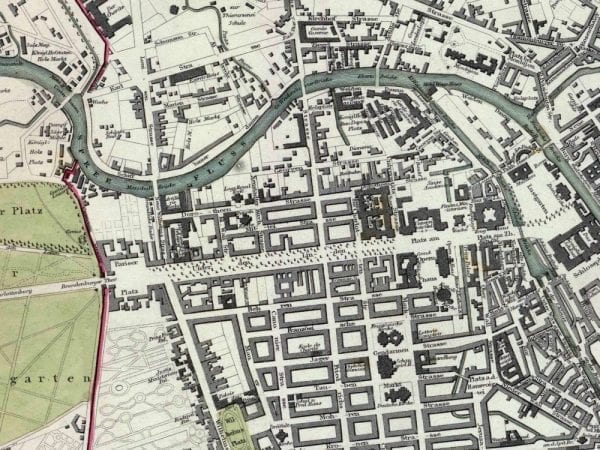 Berlin 1833 Antique Map