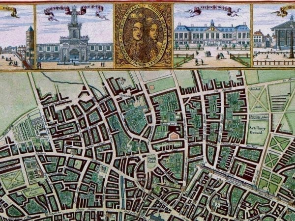 17th Century London Antique Map