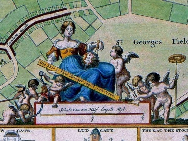 17th Century London Antique Map