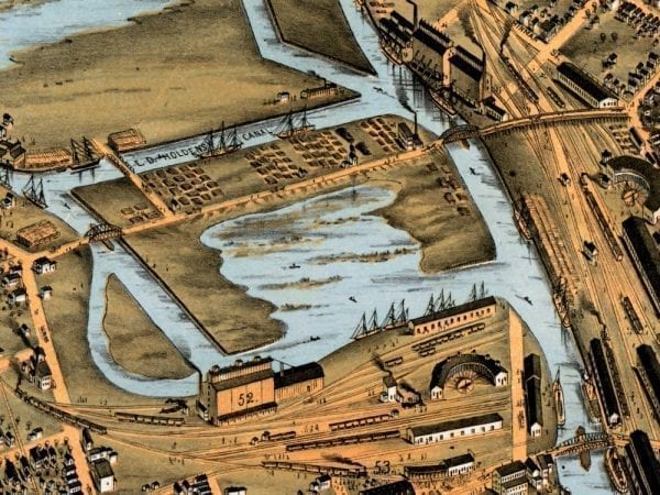 Milwaukee 1872 Antique Map