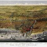 Chicago 1874 Antique Map