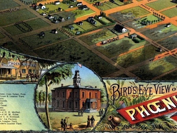 Phoenix 1885 Antique Map