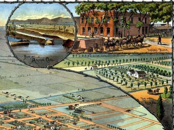 Phoenix 1885 Antique Map