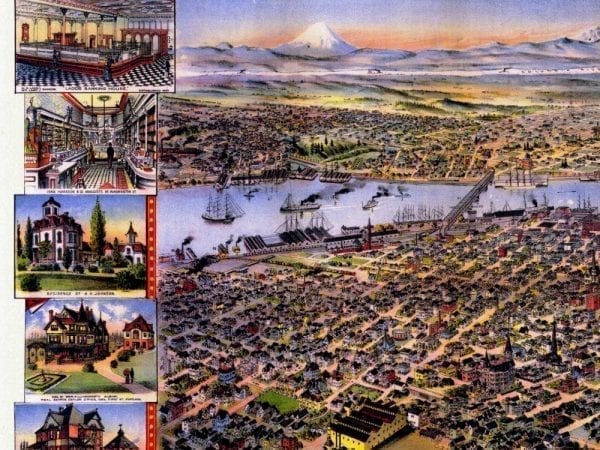 Portland 1890 Antique Map
