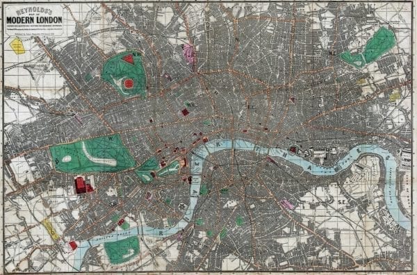 London 1862 Antique Map
