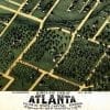 Atlanta 1892 Antique Map