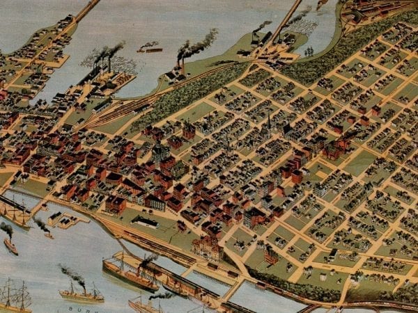 Vancouver 1898 Antique Map