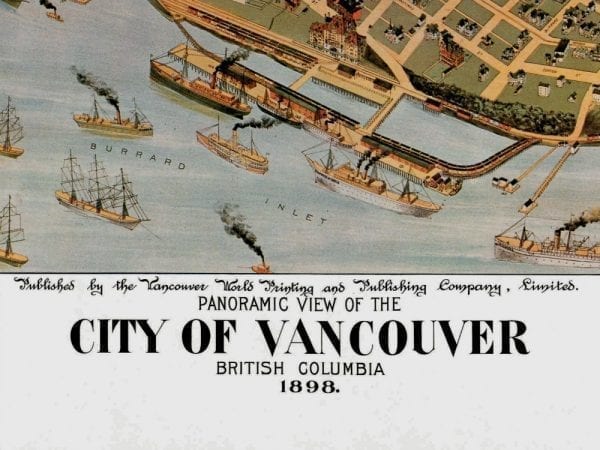 Vancouver 1898 Antique Map