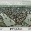 Pittsburgh 1902 Antique Map