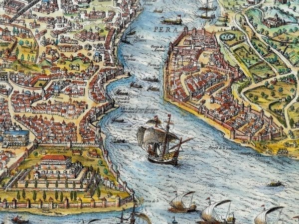 Byzantium 1572 Antique Map