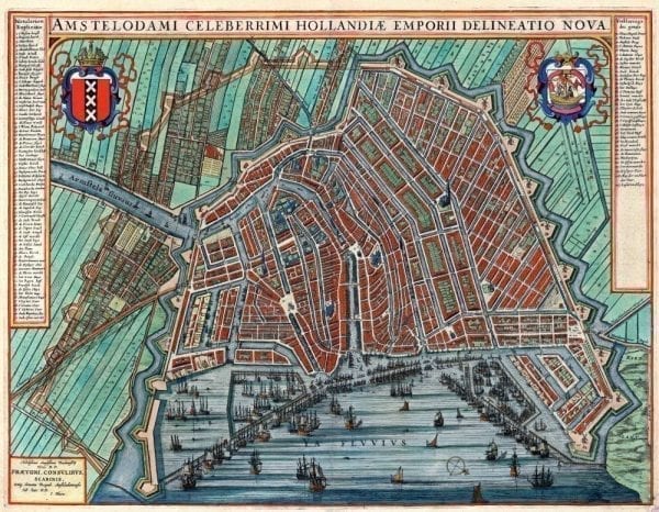 Amsterdam 1649 Antique Map