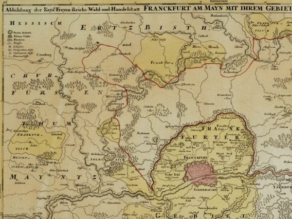 Frankfort 1720 Antique Map